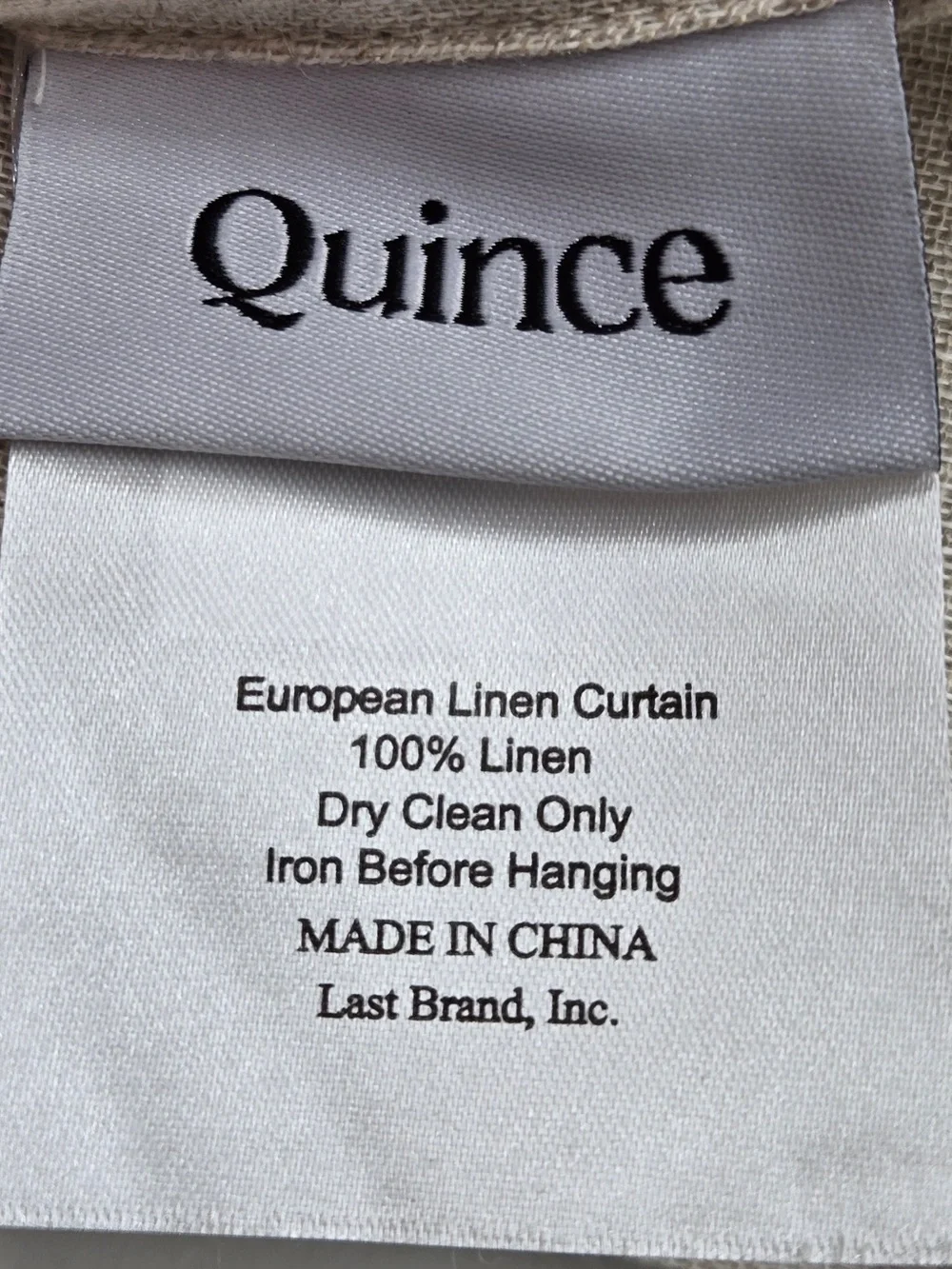 Quince includes 48x84